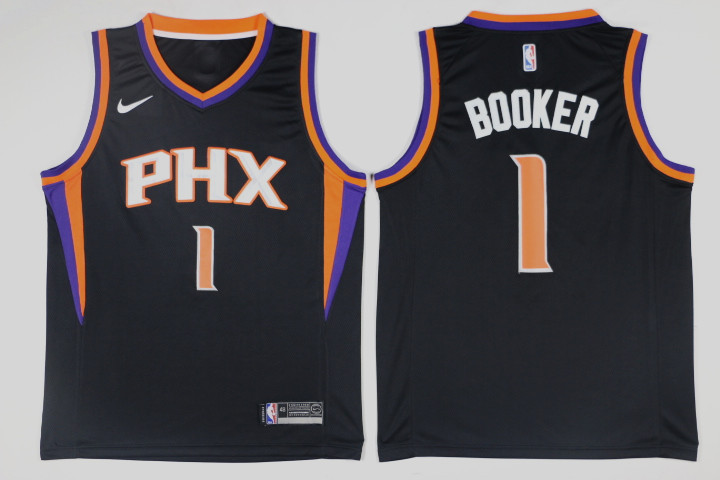 Men Phoenix Suns #1 Booker Black Game Nike NBA Jerseys